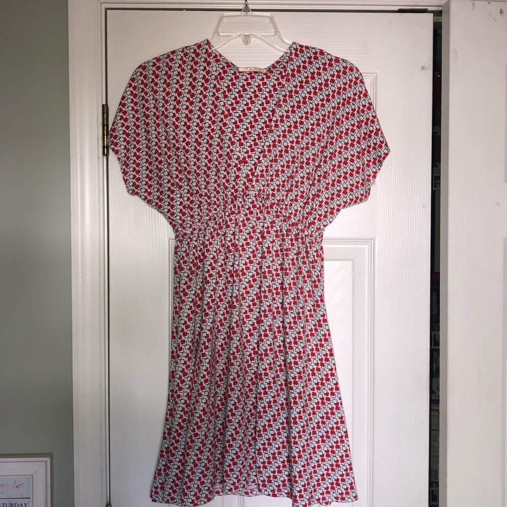 Anthropologie LUX brand red tunic top small
